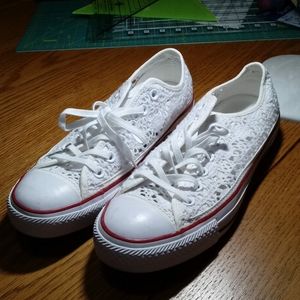SOLD Lacey white chucks